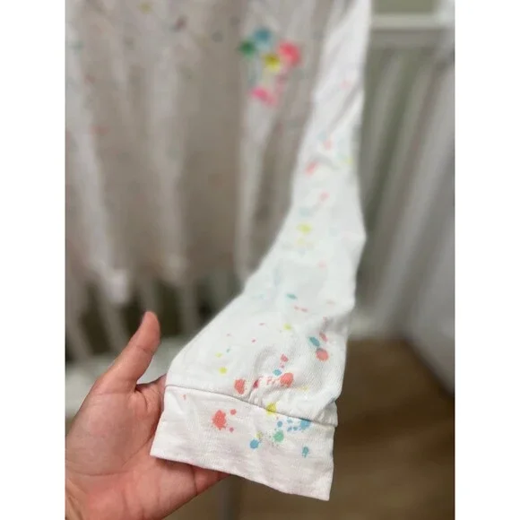 Lilly Pulitzer Sheridan Palm Tree Paint Splatter Crewneck Sweatshirt Top Size XL - Picture 6 of 12